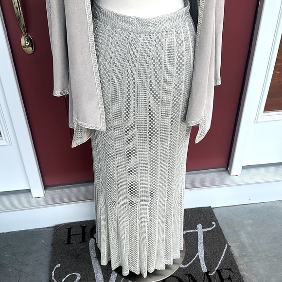 Damianou Skirt Set Gold Champagne Beige Size Small - Picture 3 of 10